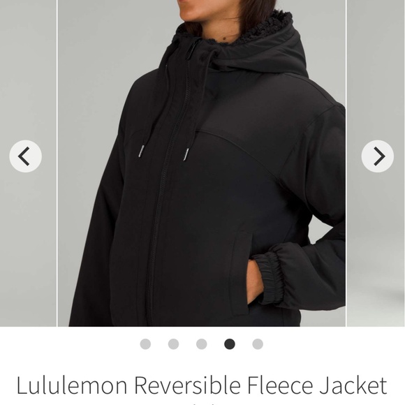 Lululemon | Black Reversible Fleece Hoodie Jacket Coat Size 6 - Picture 15 of 15